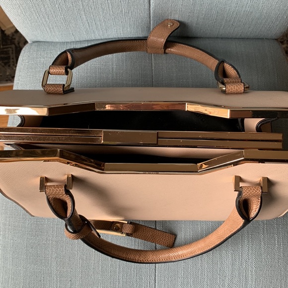 Dune London Beige Solid Handheld Bag - Picture 3 of 8